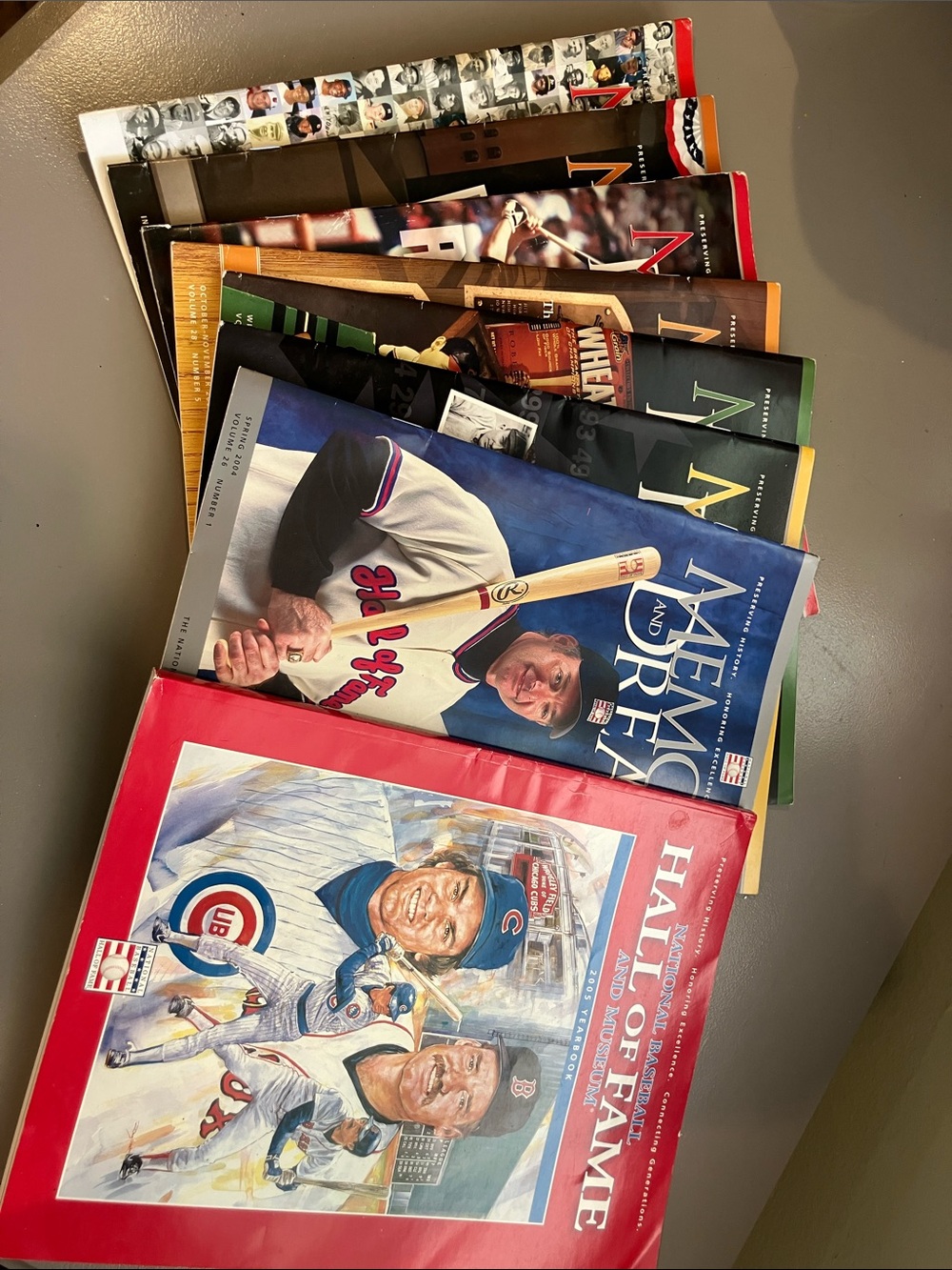 Baseball Hall of Fame & Memories Memorabilia Program Book Lot - Red, Blue, White